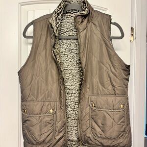 Quilted Vest with Sherpa Lining